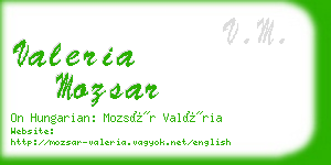 valeria mozsar business card